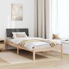 vidaXL Bettgestell Braun und Dunkelgrau 90 x 200 cm Massivholz Kiefer