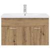 vidaXL Waschbeckenunterschrank mit Einbaubecken und Wasserhahn