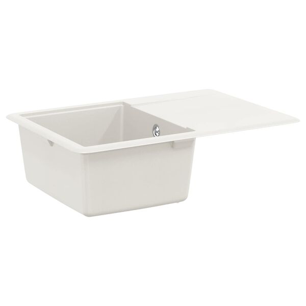vidaXL Waschbecken Wei&szlig; 670 x 460 mm 80% Quarz und 20% Harz