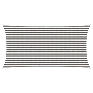 vidaXL Sonnensegel Hellgrau und Wei&szlig; 2,5 x 4,5 m HDPE