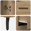 vidaXL Highboard 2 pcs Artisan-Eiche Engineered Wood und Glas