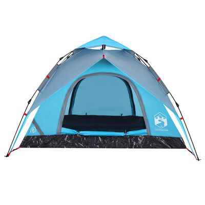 vidaXL Kuppel-Campingzelt 3 Personen Blau Quick Release