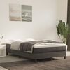 vidaXL Boxspringbett mit Matratze Dunkelgrau 120x190 cm Samt
