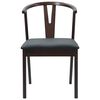 vidaXL Esszimmerstuhl 2 pcs Hellbraun und Schwarz Massives Gummiholz