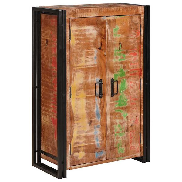 vidaXL Highboard mit T&uuml;ren Braun Massives recyceltes Holz und Metall