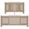 vidaXL Heizkörperabdeckung 2 pcs Braun 205 x 20,5 x 81,5 cm