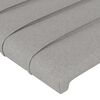 vidaXL Boxspringbett mit Matratze Hellgrau 140x200 cm Stoff