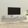 vidaXL 3-tlg. TV-Schrank-Set Grau Sonoma Holzwerkstoff
