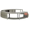 vidaXL Whirlpool-Umrandung Grau Poly Rattan