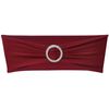 25x Stuhlschleifen Stretch Schleifenb&auml;nder + Diamant Schnalle Bordeaux