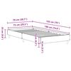 vidaXL Bettgestell ohne Matratze Sonoma-Eiche 75x190 cm Holzwerkstoff