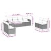 vidaXL 8-tlg. Garten-Sofagarnitur mit Kissen Braun Poly Rattan