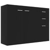 vidaXL Sideboard Schwarz 105x30x75 cm Holzwerkstoff