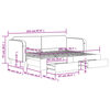 vidaXL Tagesbett Ausziehbar mit Schubladen Creme 80x200 cm Stoff