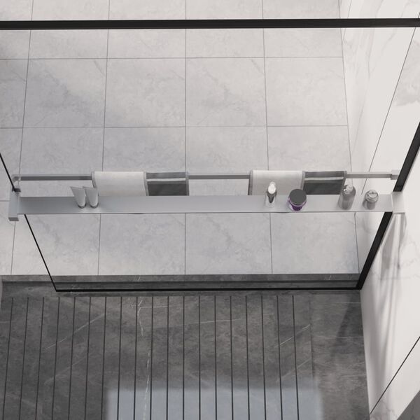 vidaXL Duschablage f&uuml;r Begehbare Dusche Chrom 115 cm Aluminium