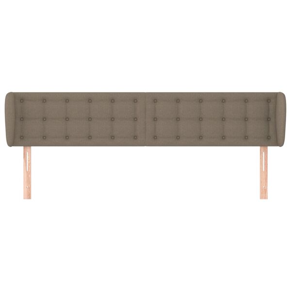 vidaXL Kopfteil mit Ohren Taupe 163x23x78/88 cm Stoff
