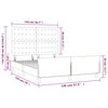 vidaXL Bettgestell ohne Matratze Dunkelgrau 140x190 cm Samt
