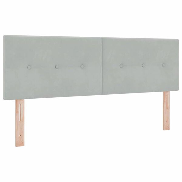 vidaXL Kopfteil mit Kopfteil Hellgrau 144 cm Kunstleder
