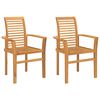 vidaXL Esszimmerst&uuml;hle Stapelbar 2 Stk. Massivholz Teak