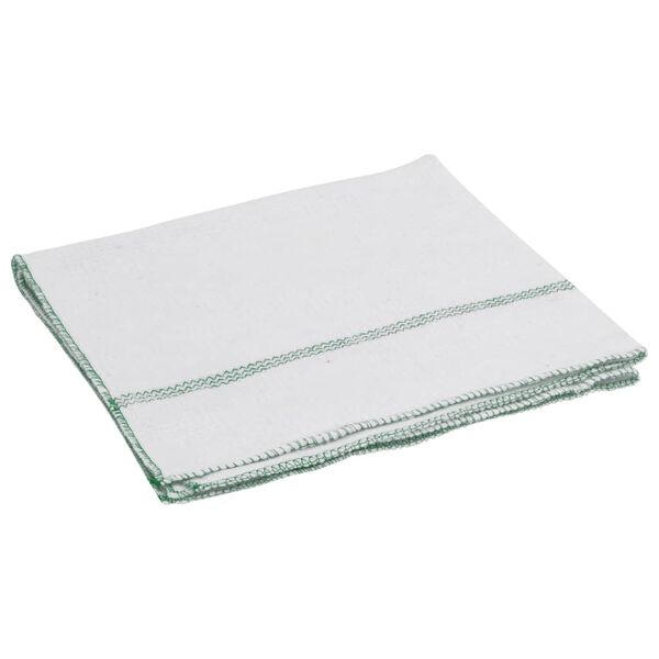 vidaXL Reinigungst&uuml;cher 50 Stk. Wei&szlig; mit Gr&uuml;nen Gestreift 50x60 cm