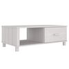 vidaXL Couchtisch HAMAR Wei&szlig; 100x55x35 cm Massivholz Kiefer