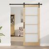 vidaXL Schiebet&uuml;r ORKDAL Natur 83 x 202 cm Massivholz Kiefer und Glas