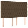 vidaXL Boxspringbett mit Matratze Dunkelbraun 140x200 cm Stoff