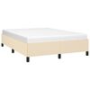 vidaXL Bettgestell ohne Matratze Creme 140x190 cm Stoff