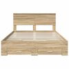 vidaXL Bettrahmen mit Kopfteil Sonoma-Eiche 140 x 190 cm Holzwerkstoff