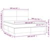 vidaXL Boxspringbett mit Matratze & LED Creme 160x200 cm Stoff