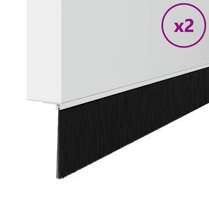 vidaXL Aufsteck T&uuml;rb&uuml;rstendichtungen 2 Stk. 100 cm Aluminiumlegierung