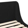 vidaXL Kinderbettgestell mit Kopfteil Schwarz 80 x 200 cm Samt