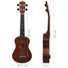vidaXL Sopran Ukulele Set f&uuml;r Kinder mit Tasche Dunkles Holz 23"