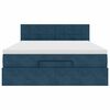 vidaXL Ottoman-Bett mit Matratze Dunkelblau 140x200 cm Samt