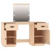 vidaXL Schminktisch-Set mit LED Massivholz Kiefer