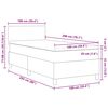 vidaXL LED Boxspringbett Hellgrau und Wei&szlig; 100 x 200 cm Cordstoff