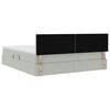 vidaXL Bett mit Stauraum und LED mit LED Hellgrau 180 x 200 cm Samt