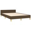 vidaXL Bettgestell ohne Matratze Dunkelbraun 120x200 cm Stoff