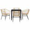 vidaXL Garten Essgruppe 5 pcs Braun Poly-Rattan