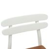 vidaXL Esszimmerstuhl 2 pcs Wei&szlig; und Natur Massives Gummiholz