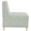 vidaXL Modulares Armfreies Sofa 3 pcs Hellgrau 55 x 74 x 82 cm Samt