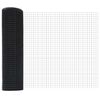 vidaXL Zaun mit Pfosten Grau 0,4 x 10 m Stahl und PVC