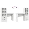 vidaXL Schreibtisch mit Schubladen 2 pcs Wei&szlig;