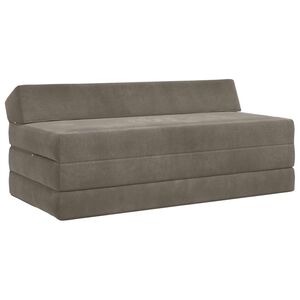 vidaXL Klappsofa Bett Hellgrau 120 x 60 x 49 cm Stoff