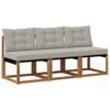 vidaXL 3 stk. Outdoor Mittelsofa Massivholz Akazie und Textilene Stoff