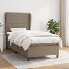 vidaXL Boxspringbett mit Matratze Taupe 90x190 cm Stoff