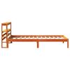 vidaXL Bettgestell mit Kopfteil ohne Matratze Wachsbraun 90x200 cm