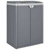 vidaXL M&uuml;lleimer mit 2 Klappen Grau 65x45x88 cm PP
