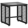 vidaXL Gartenm&ouml;bel-Set mit Kissen 5 pcs Schwarz und Wei&szlig;
