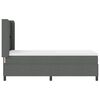 vidaXL LED Boxspringbett mit Matratze Dunkelgrau 80 x 200 cm Stoff